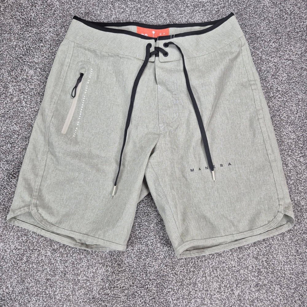 Manera Haapiti Board Shorts‎ Mens 28 Gray Surfing Performance Swim Trunks